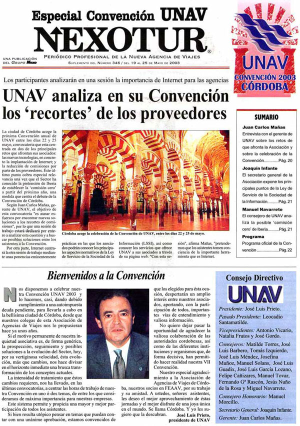 Nexotur Nº 346 - Año VIII - Semana del 19 al 25 de Mayo de 2003