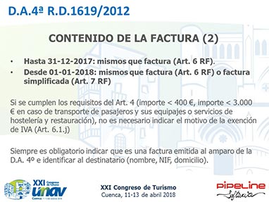 Modificaci�n de la Disposici�n Adicional 4� del Reglamento de Facturaci�n. Posibilidad de emitir facturas para documentar determinadas operaciones en las que las Agencias de Viajes operan en nombre y por cuenta del proveedor
